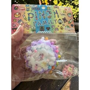 Pinch Family Taba Squishy Purple Kawaii Cake Fidget Toy New